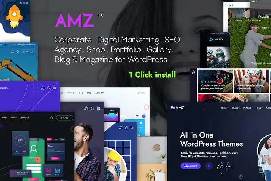 AMZ – All in One Creative WordPress Theme