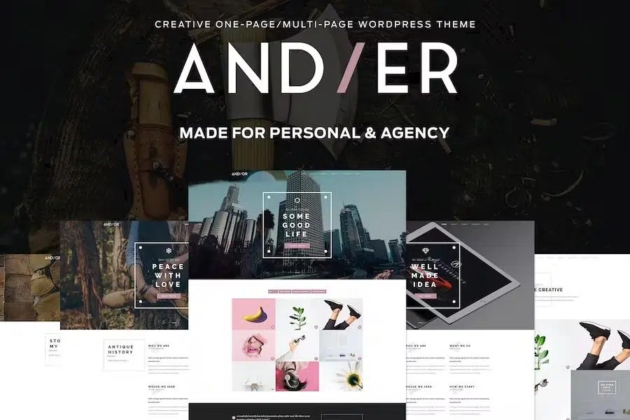 Andier – Responsive One & Multi Page Portfolio Theme