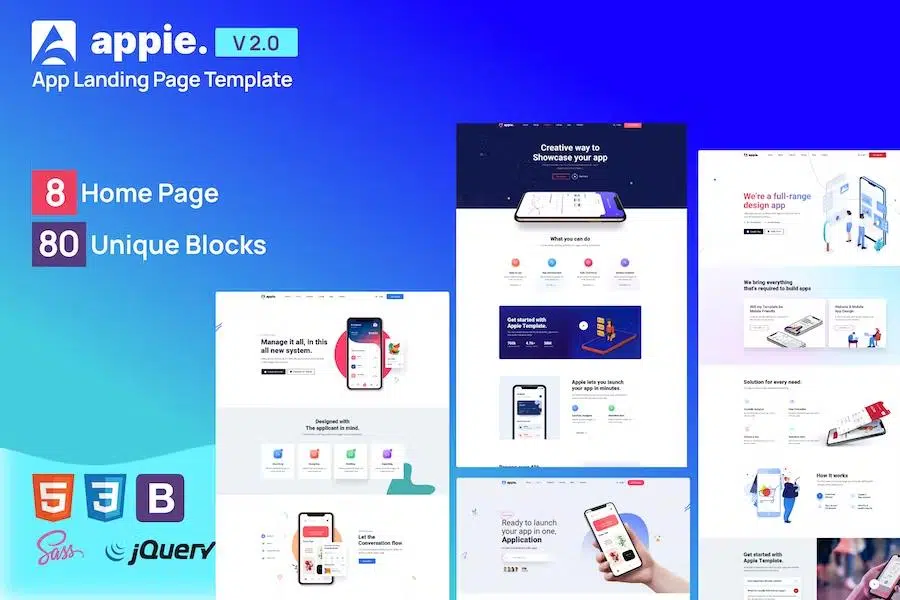 app landing page