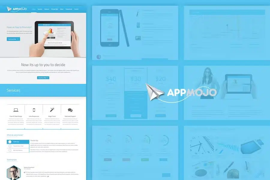 App Mojo – Software Landing Page HTML