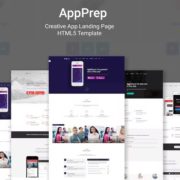 AppPrep – Creative App Landing Page HTML5 Template + RTL