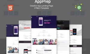 AppPrep – Creative App Landing Page HTML5 Template + RTL