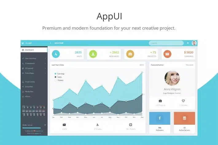 AppUI – Web App Bootstrap Admin Template