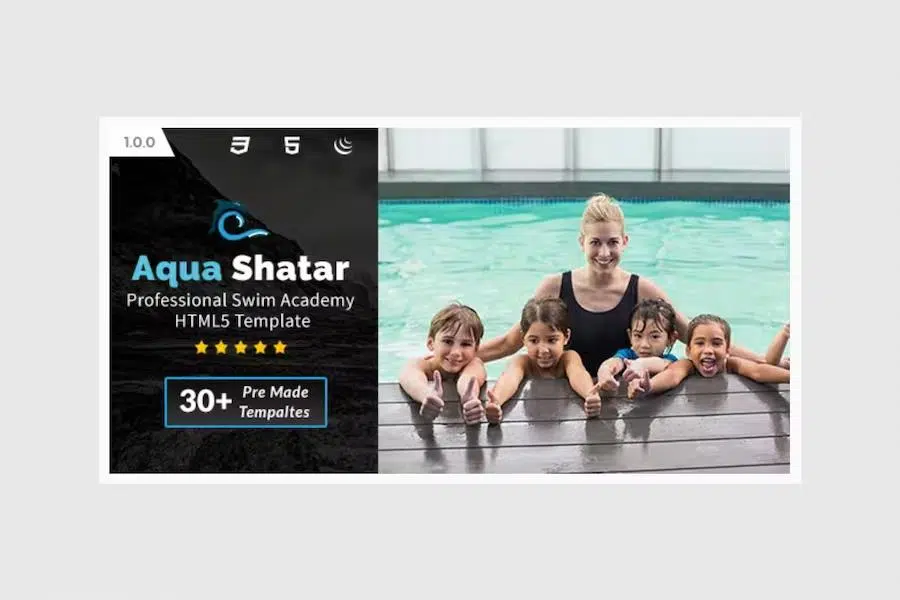 Aqua Shatar – Professional Swim Academy HTML5 Template