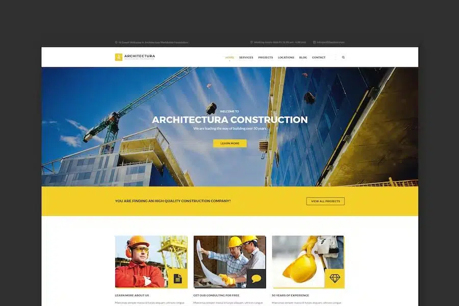 Architectura – Construction HTML Template