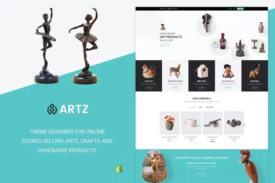 Artz – Art, Handmade Shop Shopify Theme