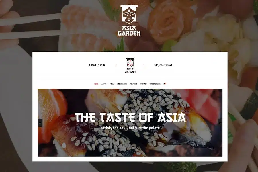 Asia Garden – Asian Food Restaurant WordPress Theme