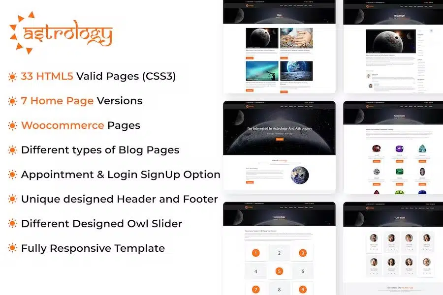 Astrology and Horoscope Responsive HTML 5 Template