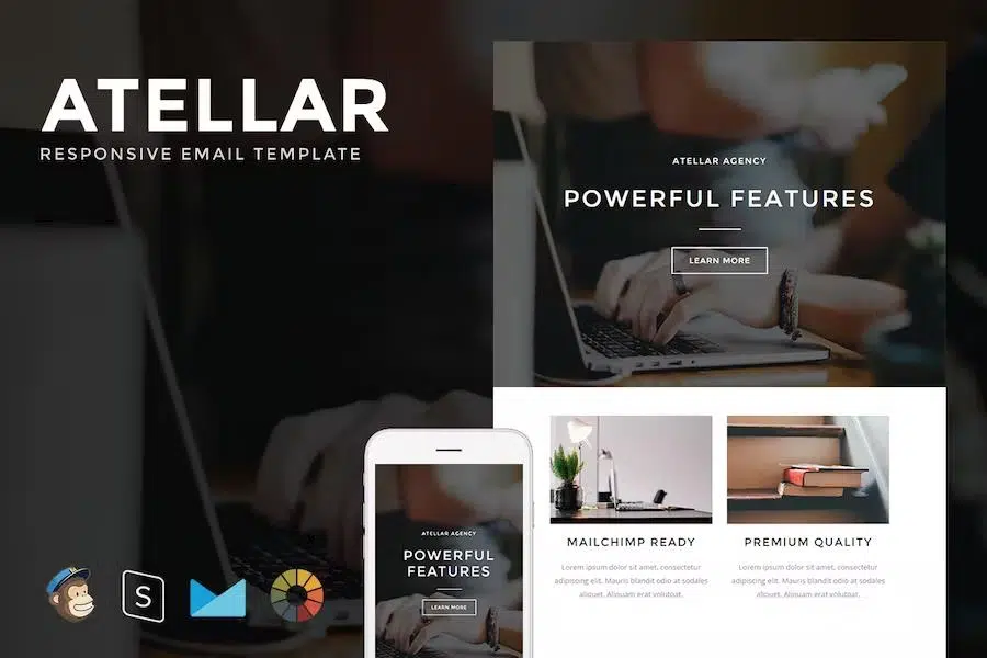 Atellar – Responsive Email + StampReady Builder