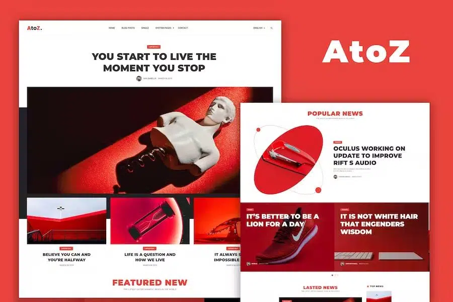 AtoZ – Blog and Magazine HTML Template