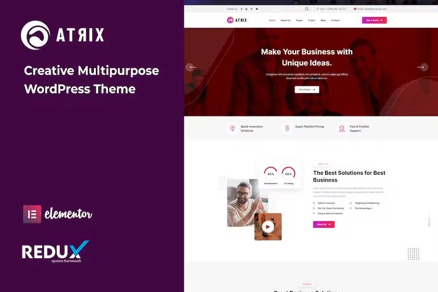 Atrix – Creative Multipurpose WordPress Theme