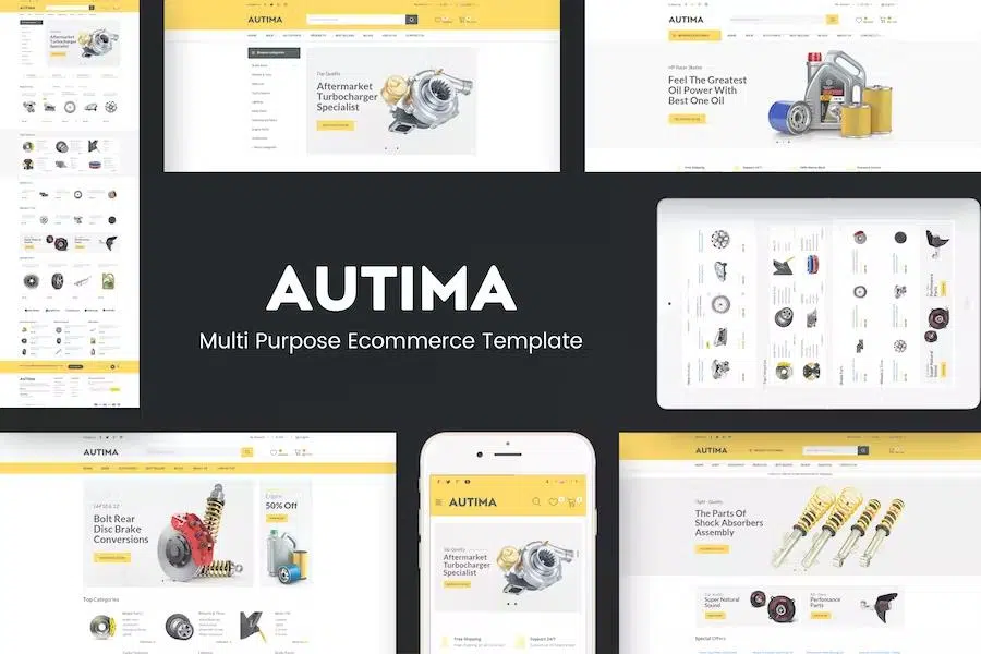 Autima – Accessories Car OpenCart Theme (Included Color Swatches)