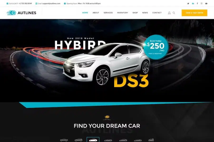 Autlines – Autodealer HTML Template