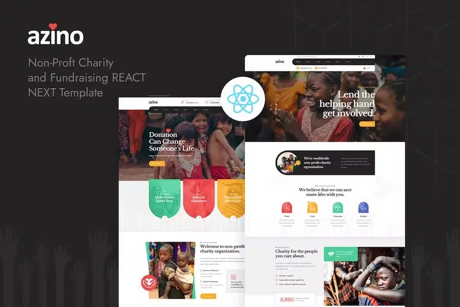 Azino – React Next Nonprofit Charity Template