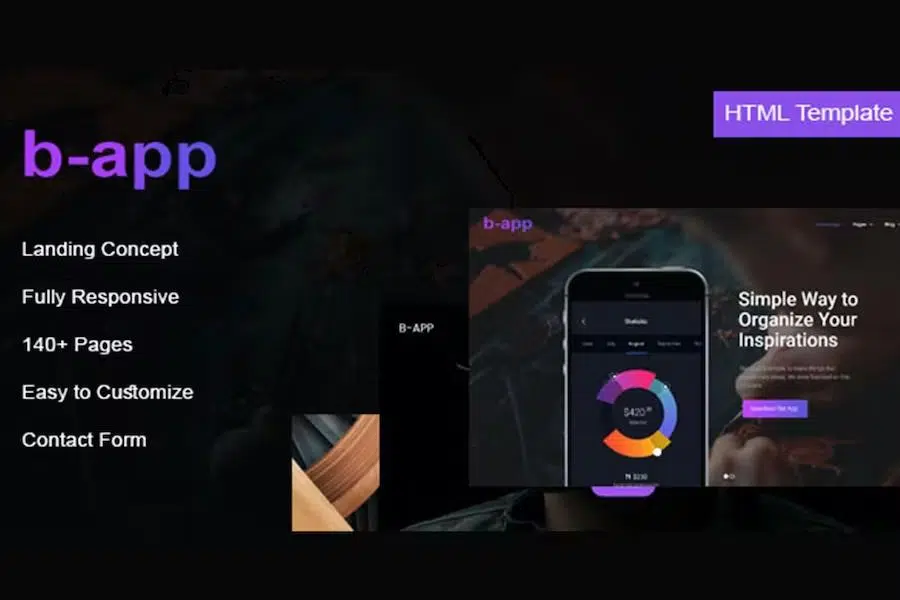 B-app – Landing HTML Template
