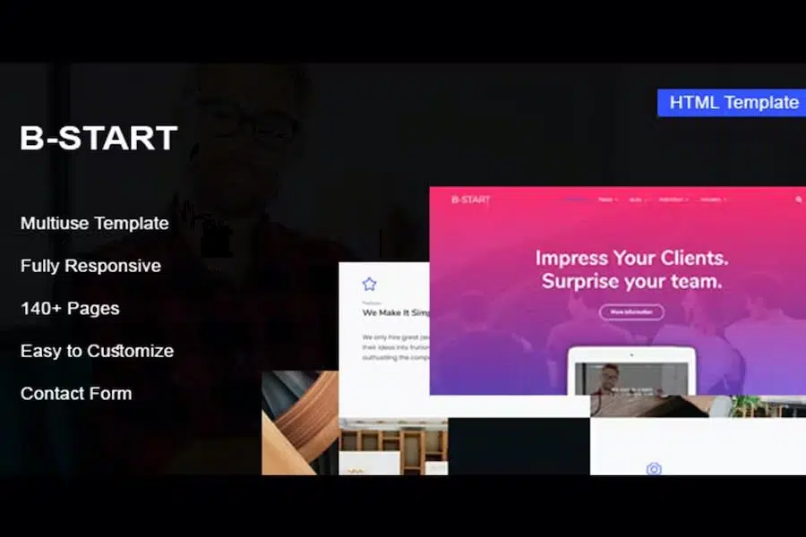 B-Start – Startup HTML Template