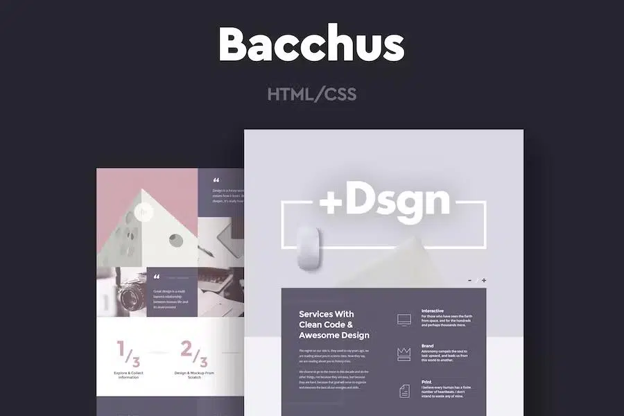 Bacchus – One Page HTML Template