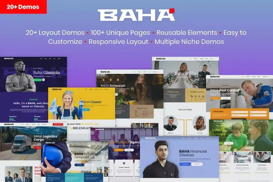 BAHA – Responsive Multi-Purpose HTML Template