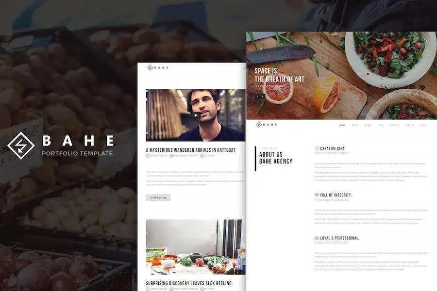 Bahe – Responsive One Page Portfolio HTML Template