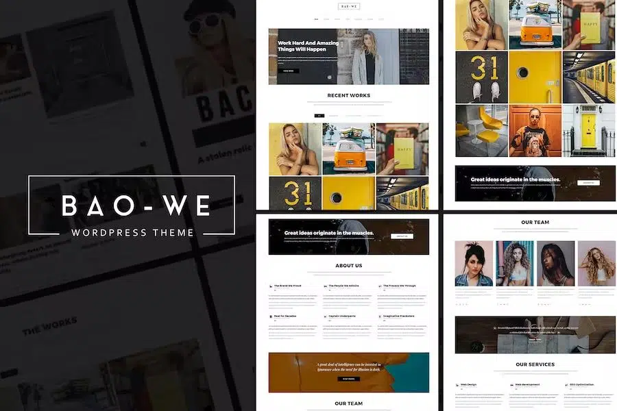 Baowe – Responsive One Multi Page Portfolio WordPress Theme