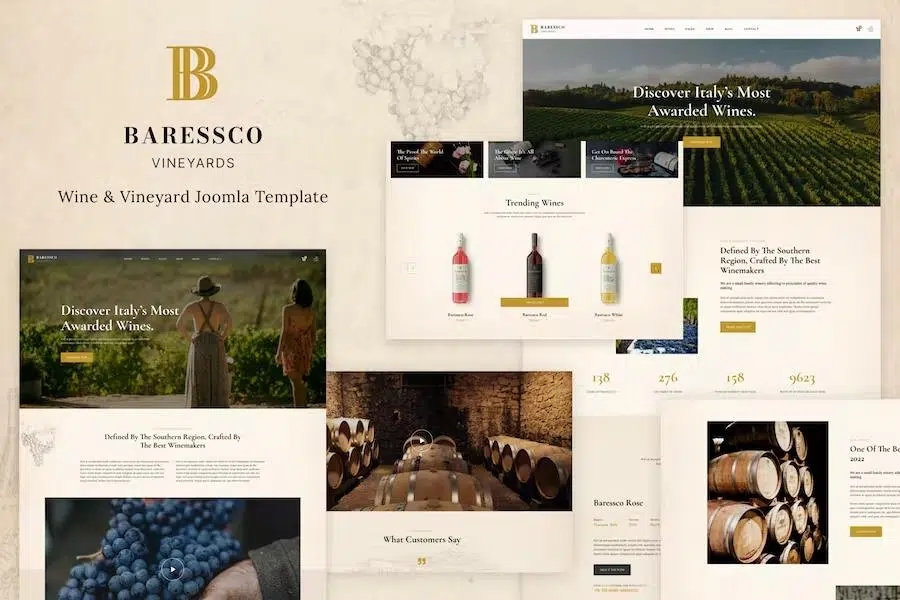 Baressco – Wine, Vineyard & Winery Joomla 4 Template