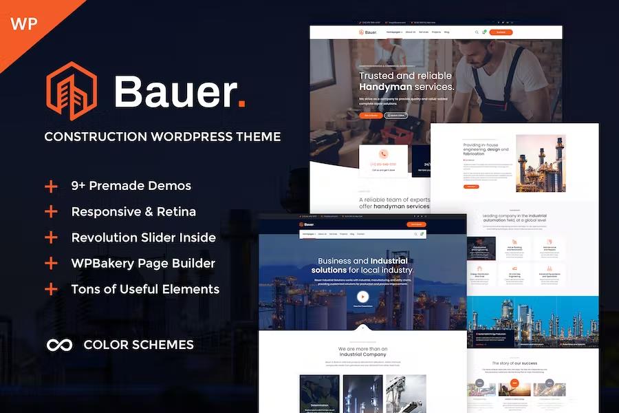 Bauer – Construction and Industrial WordPress Theme 1.27