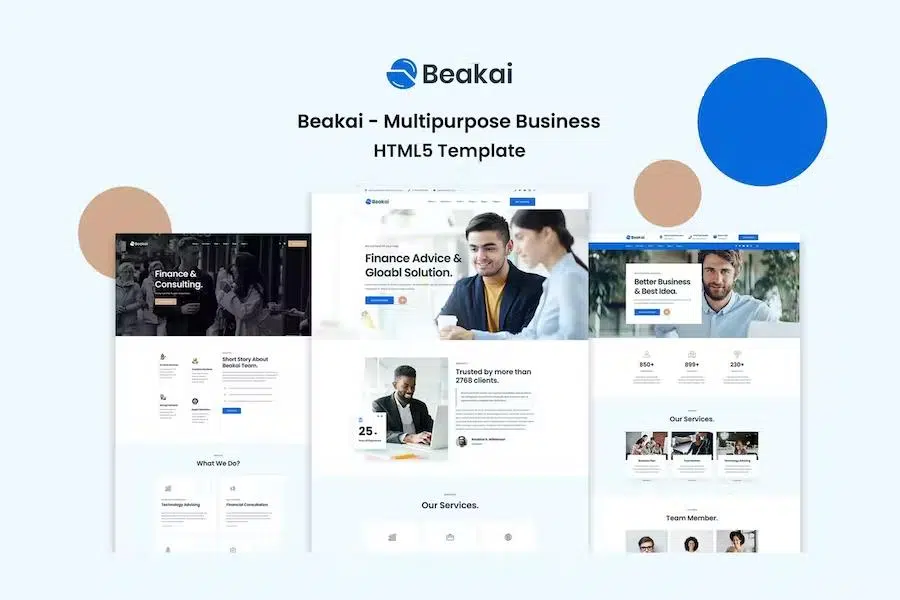 Beakai – Business and Financial Institution HTML5 Template