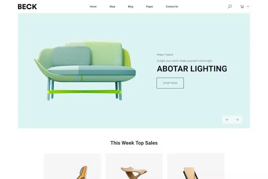 Beck – Furniture Store HTML Template