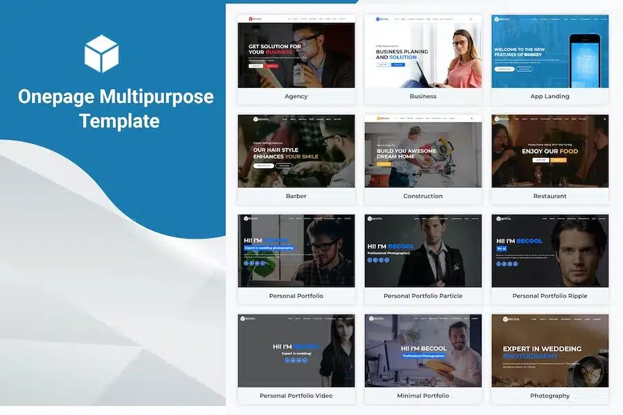 Becool – Onepage Multipurpose Template