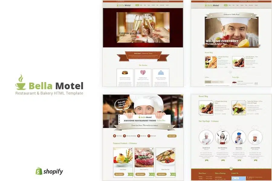 BellaMotel – Food, Restaurant Recipe HTML