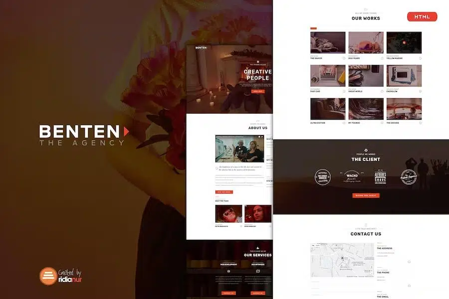 Benten – Responsive One Page Portfolio HTML Template