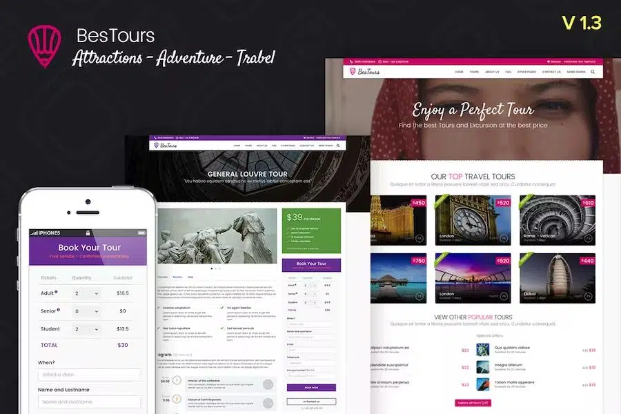 Bestours – Excursions and Travel multipurpose template