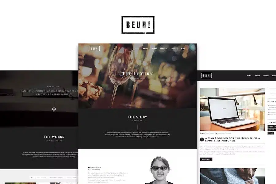 Beuh – Responsive One Page Portfolio HTML Template