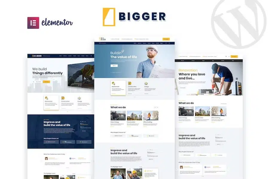 Bigger – Construction WordPress Theme