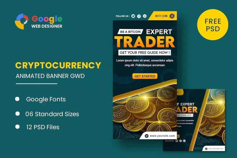 Bit Coin Animated Banner Google Web Designer