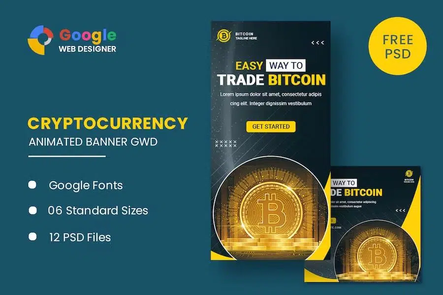 Bitcoin Animated Banner Google Web Designer