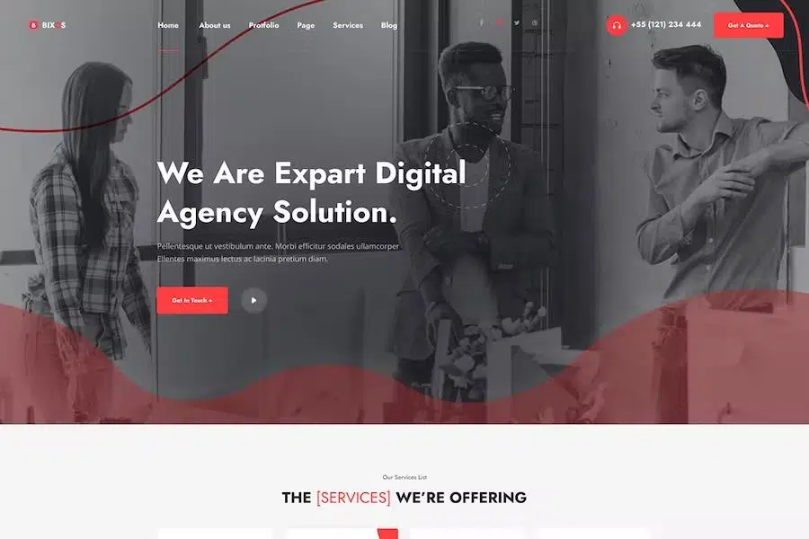 Bixos – Business & Digital Agency HTML Template