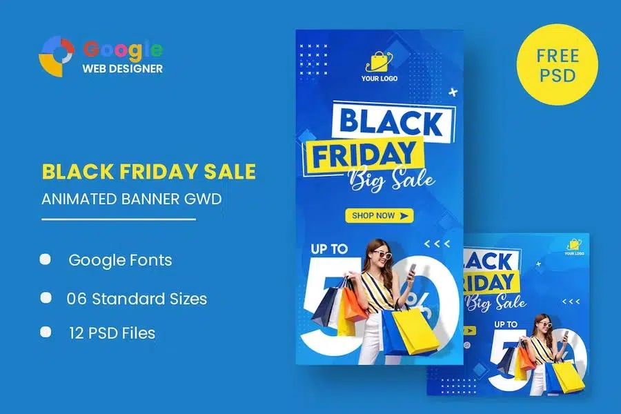 Black Friday Big Sale HTML5 Banner Ads GWD