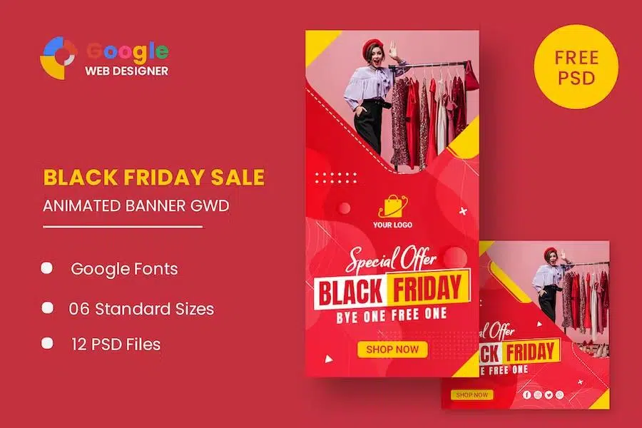 Black Friday HTML5 Banner Ads GWD