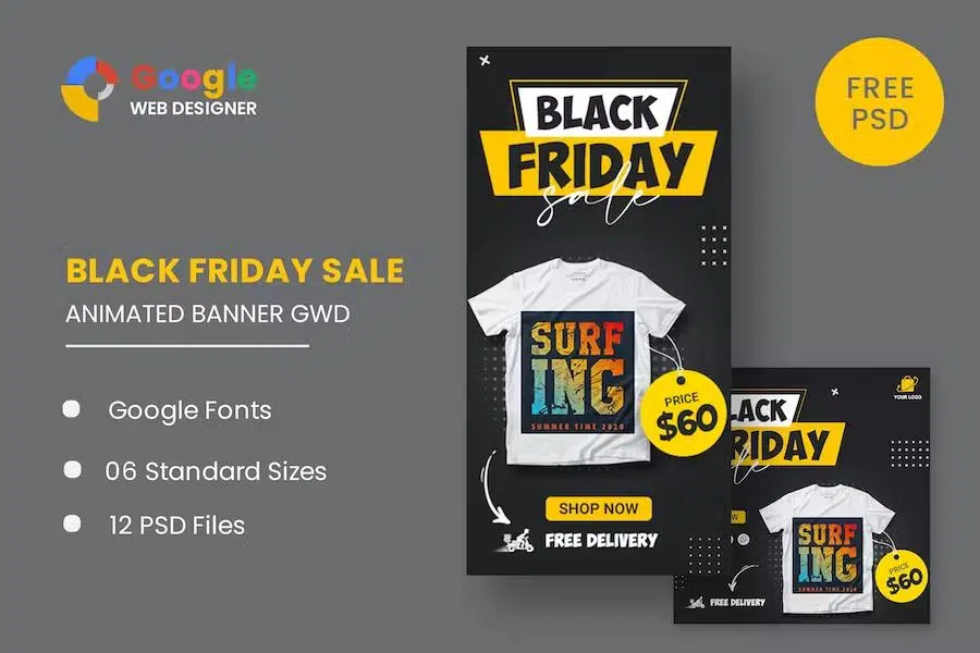 Black Friday HTML5 Banner Ads GWD