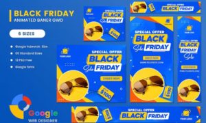 Black Friday Sale Fashion HTML5 Banner Ads GWD