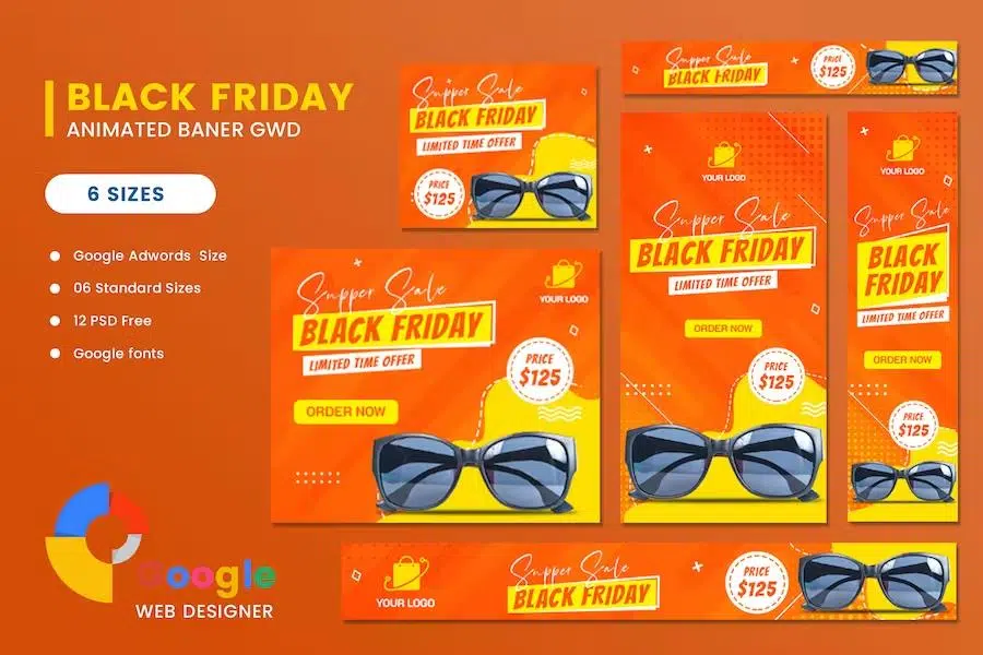 Black Friday Sale Product HTML5 Banner Ads GWD