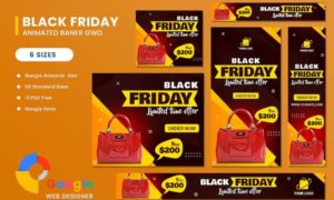 Black Friday Sale Product HTML5 Banner Ads GWD