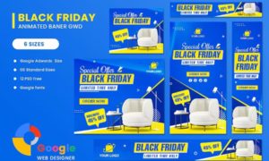 Black Friday Sofa HTML5 Banner Ads GWD