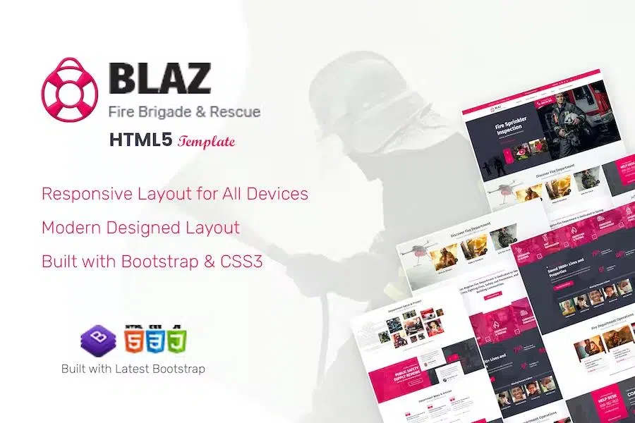 Blaz – Fire Brigade & Rescue HTML Template