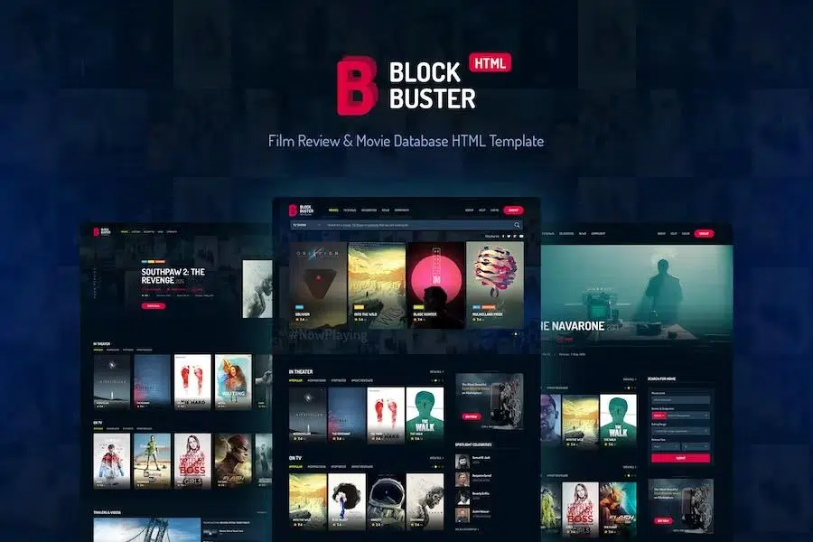 BlockBuster – Film Review & Movie Database HTML Template