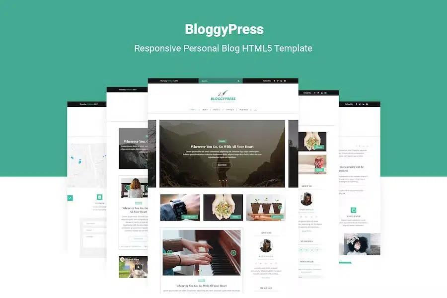 BloggyPress – Responsive Personal Blog HTML5 Template