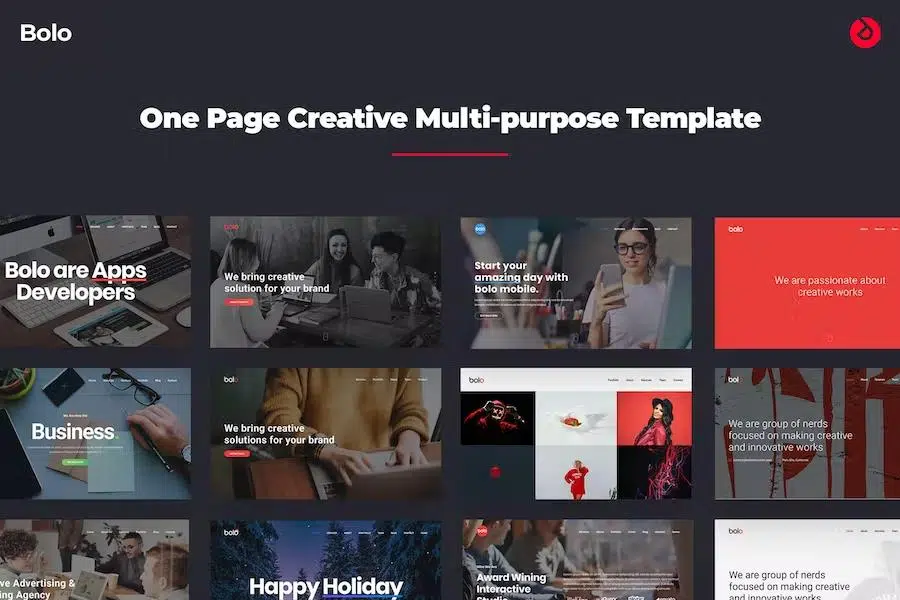 Bolo – Creative Onepage Multipurpose Website Template