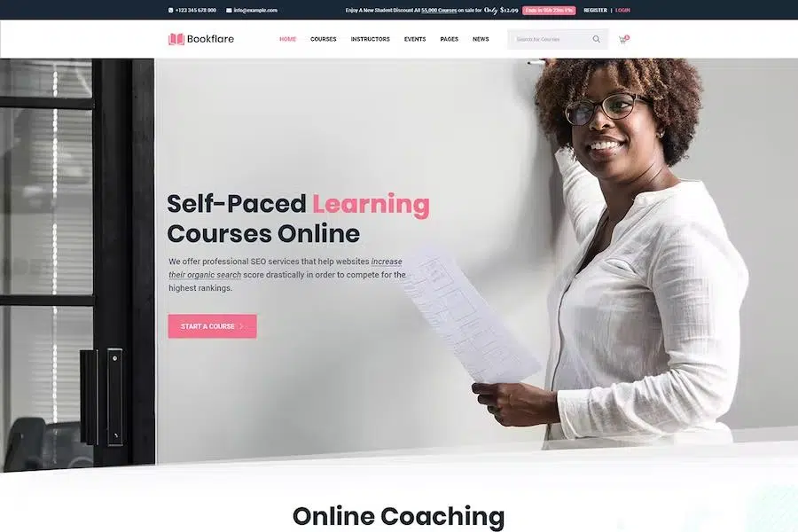 Bookflare – A Modern Education & LMS HTML Template