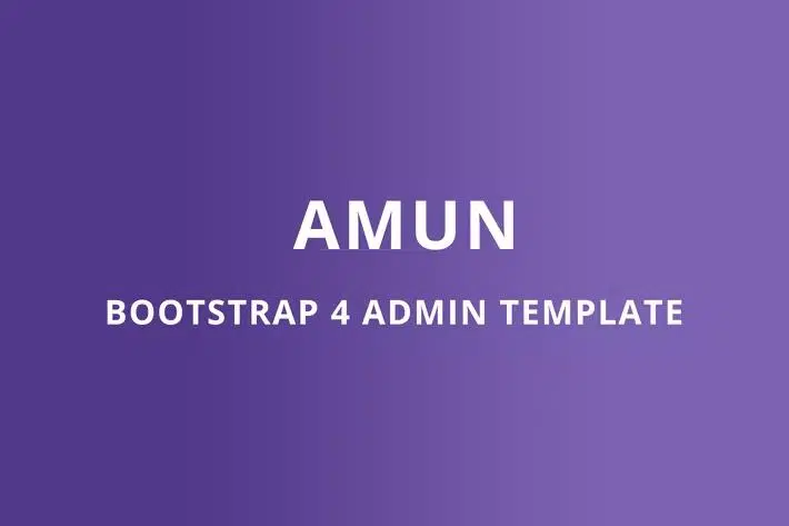 Bootstrap 4 Admin Template – Amun